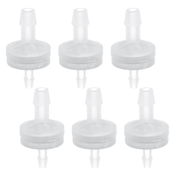 Válvula de retención Uxcell de 1/4 1/8 pulgadas, 6 piezas de válvulas de plástico para manguera barbada en línea
