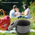 thumbnail image 2 of Portable Outdoor Cookware, Camping Cookware Set With Foldable Handle, Lightweight Pots Perfect For Travel Camping, Hiking And Picnics, Durable And, 2 of 5