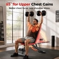 thumbnail image 3 of NICEPEOPLE Adjustable Weight Bench with Headrest，Dual-Support Workout Bench with 10 Backrests and 660LBS Weight Capacity, 3 of 10