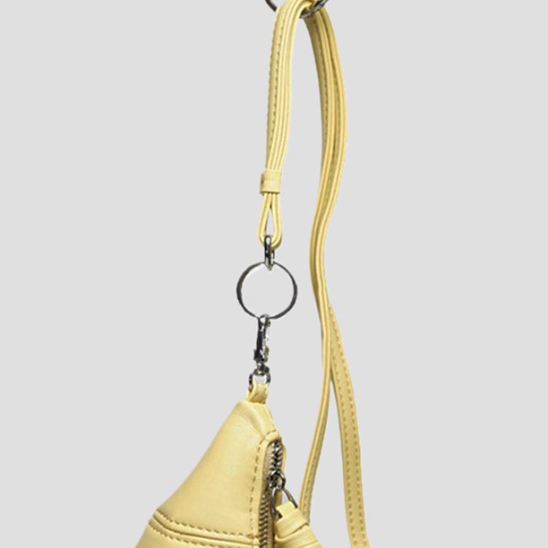 Mini Bolso Croissant para Mujer Cuero PU Viajes Al Aire Libre () Amarillo
