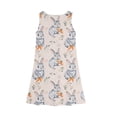 thumbnail image 3 of yuCgh Sleeveless Easter Dress for Girls, Summer Casual Tank Dress with Colorful Print, Lightweight & Breathable Kids Easter Dress,Gray 120, 3 of 5