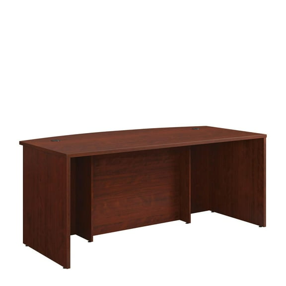 Sauder Affirm 72" x 36" Bowfront Executive Desk in Classic Cherry