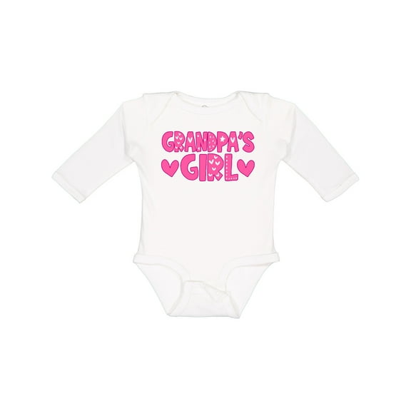 Inktastic Grandpas Girl Granddaughter Gift Girls Long Sleeve Baby Bodysuit