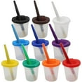thumbnail image 4 of Bearachild Vasos versátiles con tapa para pintar sin ensuciar para niños Vasos de pintura con tapa fáciles de limpiar pinturas, 4 of 6