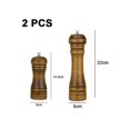 thumbnail image 2 of Ceramic Grinding Mechanism Salt Mill, Non-Corrosive Ceramic with Easy To Use for Solid Wood Oak Grinder, Refillable Salt Mill Adjustable Coarseness for Freshness Keeper, 2 of 4