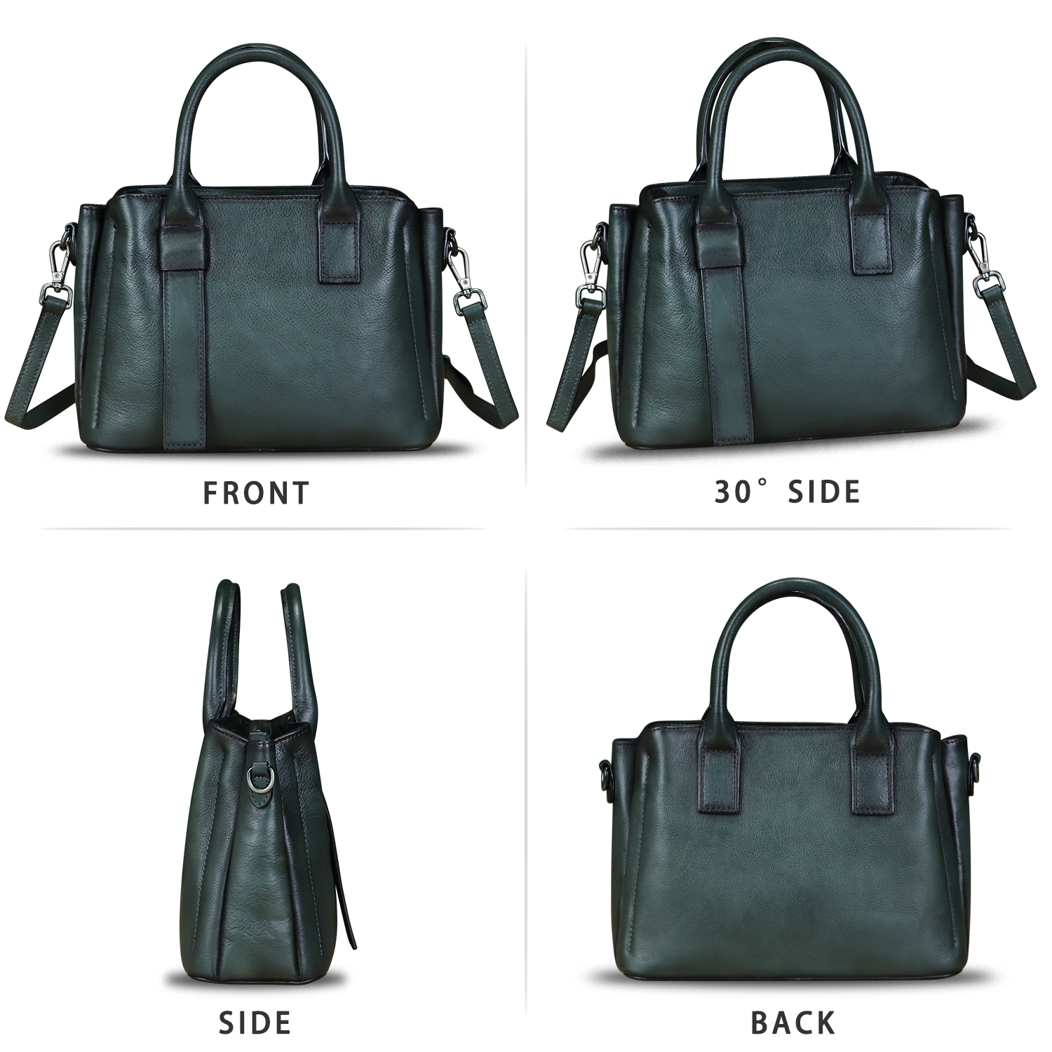 Genuine Leather Purses and Handbags Women Vintage Shoulder Bag Crossbody Satchel