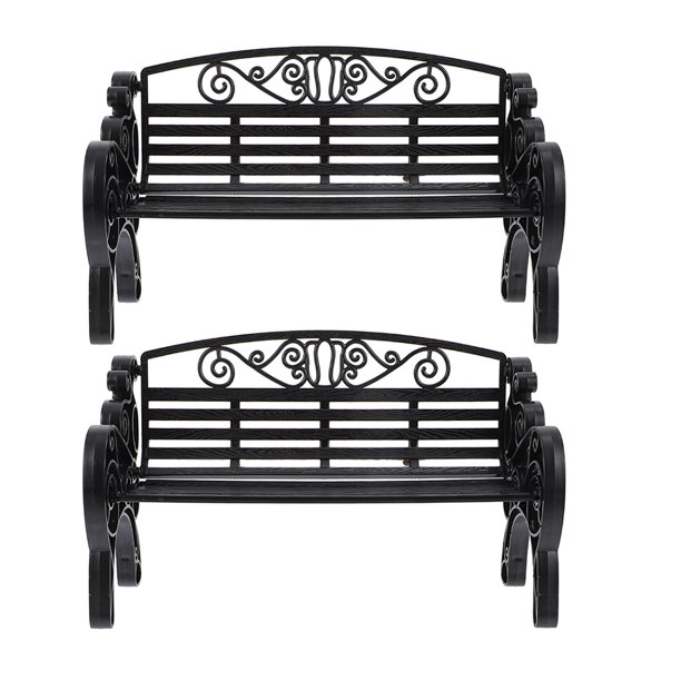 ColoMX 2pcs Mini Bench Models Dollhouse Mini Bancos Parque Miniatura Bancos Modelos
