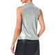 thumbnail image 3 of TOP METÁLICO FRUNCIDO SIN MANGAS DE INSPIRE CHIC L Silver, 3 of 6