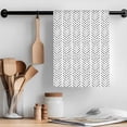 thumbnail image 2 of Black Striped Kitchen Towel Dish Cloths Set of 1, Microfiber Soft Kitchen Hand Towels, Modern Abstract Art Geometric Absorbent Quick Drying Dishcloths 18 x 28 Inches, 2 of 8