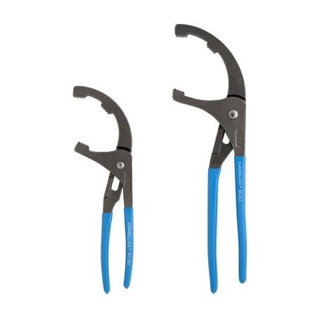 CHANNELLOCK Oil Filter PVC Pliers Set, Includes 9 and 12-inch Pliers, Ideal for Engine Oil Filters and PVC, Made in USA, 2-tool set (OF-2)