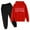 Red, variant on Kids Sweatsuit Set for Girls,2PC Long Sleeve Printed Soft Hoodie Sweatpants Winter Clothes Boys Girls Active Tracksuit Set 4-5 Years