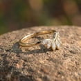 thumbnail image 2 of vylahjewellery Vintage Moissanite Curved Wedding Band for Women Seven Marquise Cut Diamond Engagement Ring 14K Vermeil Yellow Gold Stackable Bridal Anniversary Ring, 2 of 10