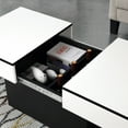 thumbnail image 6 of RichYa 16''Modern Extendable Coffee Table with Large Hidden Storage and White Tabletop for Living Room, 6 of 8