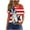 Z11#Red, variant on Ichuanyi Womens Shirts , Plus Size Women Fashion Loose Blouse Star Stripe USA Flag America T-Shirt