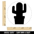 thumbnail image 2 of Cactus in Pot Solid Self-Inking Rubber Stamp Ink Stamper - Brown Ink - Small 3/4 Inch, 2 of 7