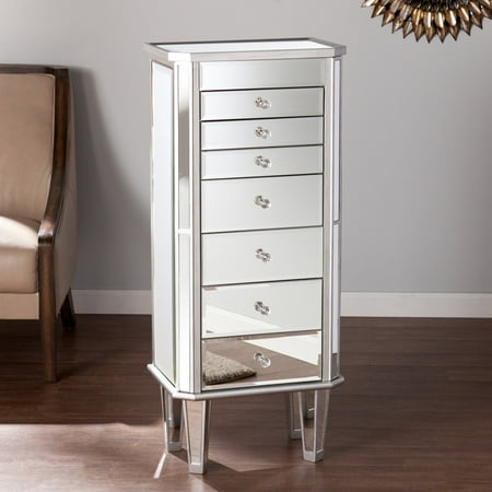 - Southern Enterprises Margaux Mirrored Jewelry Armoire