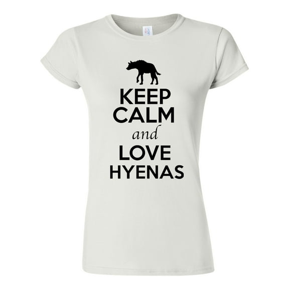 Junior Keep Calm And Love Hyenas Canine Animal Lover T-Shirt Tee