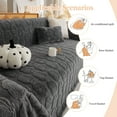 thumbnail image 5 of SHANNA Velvet Throw Sofa Covers, Non-Slip Couch Covers Washable Furniture Protector Blanket for Kids & Pets, Sectional Couch Covers for Living Room, Dark Grey, 71"×150", 5 of 10