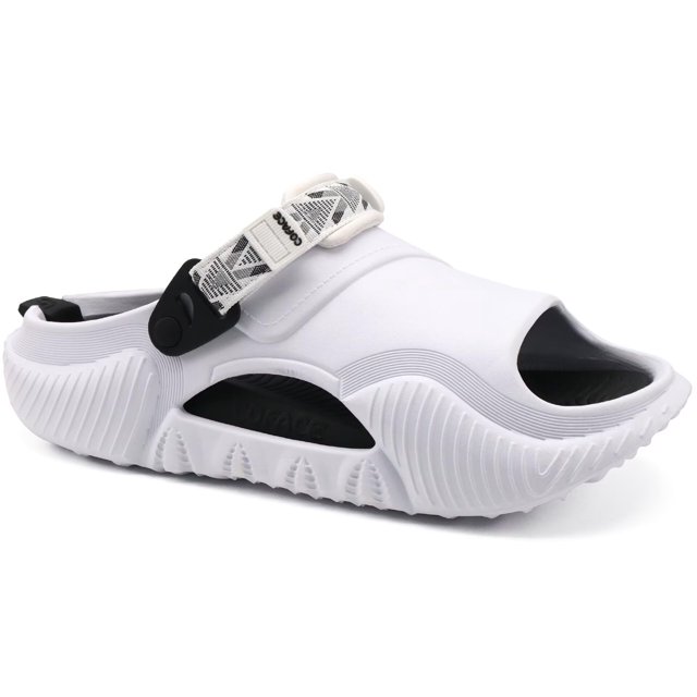 Sandalias COFACE con soporte ortopédico para arco para hombre, color blanco/negro