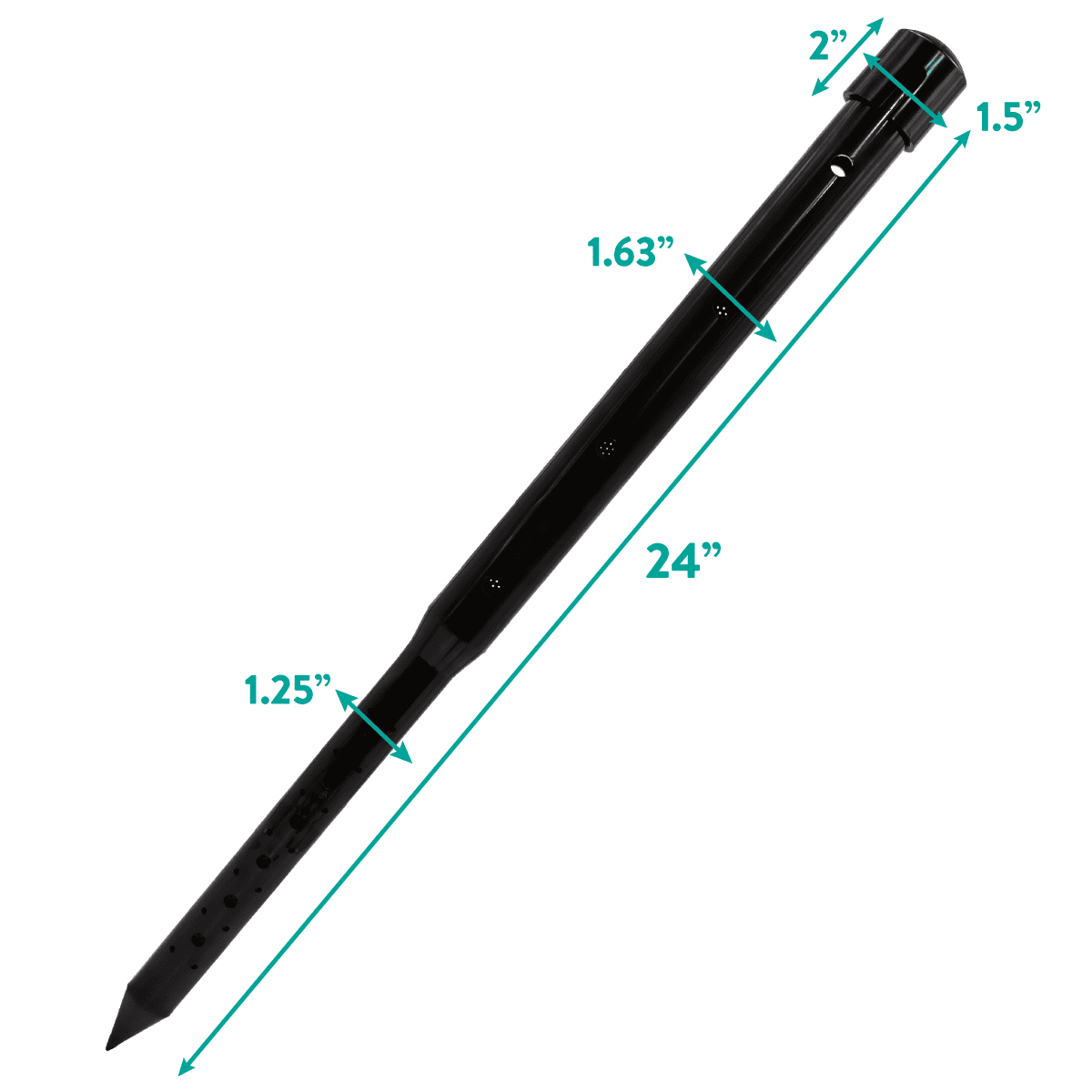 DEEP DRIP 24" Watering Stake Black