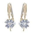 thumbnail image 5 of Purple Crystal Pearl Ear Studs, Allergen-free & Stylish For Various Occasions----White--Product code 71679 White, 5 of 5