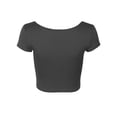 thumbnail image 3 of KOGMO Womens Short Sleeve Criss Cross Crop Top, 3 of 4