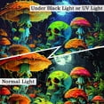 thumbnail image 3 of Blacklight Skull Tapestry, Black Light Skeleton Tapestry for Bedroom, UV Reactive Neon Gothic Tapestry for Men, Glow in Dark Trippy Forest Tapestry Wall Hanging for Home Decor 60X40IN, 3 of 5