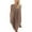 Coffee, variant on IROINNID Peplum Dress For Women Fashion Lace Beach Solid Sling Sleeveless Gorgeous Casual Dress V-Neck Below The Knee Dress