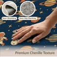 thumbnail image 6 of ODIKA 6'x9' Washable Area Rug Non-Slip, Easy Care, Map Astronaut Rocket Motifs Starry Nebula Themed Galaxy Playful Expressive for Family Room, Living Room, Master Bedroom, 6 of 7