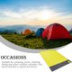 thumbnail image 3 of Naiovety Estera de playa plegable Manta para exteriores sin arena Cojín de bolsillo con cremallera con estacas Deportes acuáticos Amarillo, 3 of 6