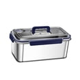 thumbnail image 4 of Fiambrera de acero inoxidable para refrigerador, rectangular, a prueba de fugas, apilable 5600 ml, 4 of 9