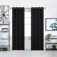 thumbnail image 2 of Deconovo Gold Diamond Foil Print Blackout Curtains for Living Room, 52x45 inches, 2 Panels(Black), 2 of 6