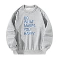 thumbnail image 2 of Sudadera con cuello redondo para mujer, ropa bonita de invierno, jersey moderno de primavera para deportes Gris, 2 of 7