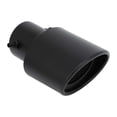 thumbnail image 1 of Punta de escape en ángulo Unique Bargains 2.4" de entrada, 3.9" de salida, 5.3" de longitud, universal, acero inoxidable negro mate, 1 of 7
