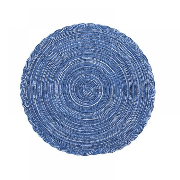 MarinaVida Round Braided Placemats Table Mats for Dining Tables Woven Washable Non-Slip Place mats 15 Inch Wedding