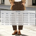 thumbnail image 3 of Oksale Corduroy Pants for Women Petite Trendy High Waisted Button Barrel Pants Loose Comfortable Khaki Pants with Pockets Fashion Outfits Coffee S, 3 of 8