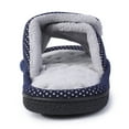 thumbnail image 2 of Men Adjustable Arch Support Slippers, Memory Foam Fuzzy Open Toe Velcro Flat Slides, 2 of 7