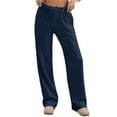 thumbnail image 1 of Womens Joggers Women's High Waist Casual Drawstring Pants Basic Solid Color Trousers for Daily Wear Comfortable Pants for Spring Fall Winter Season Size S, 1 of 5