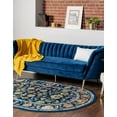 thumbnail image 4 of Rugs.com Aurelia Collection Rug – 5' x 8' Oval Navy Blue Medium-Pile Rug Perfect For Living Rooms, Large Dining Rooms, Open Floorplans, 4 of 4
