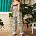 thumbnail image 4 of Fgvctg Easter Overalls for Women Wide Leg Pant Fashion Overalls Bunny Print Sleeveless Easter Eggs Spaghetti Straps Jumpsuits Romper Bib Overalls Loose Spring Pants With Pockets Yellow M, 4 of 4