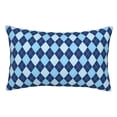 thumbnail image 1 of Balery Blue Squares Funda de Cojín Estampada, Regalos para Mujeres, Regalos de Amor para Ella, Regalos para Novia o Esposa, Funda de Almohada-14"x20", 1 of 6