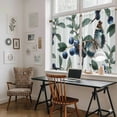 thumbnail image 5 of Blueberry Spring Leaves Kitchen Curtain for Berdoom Living Room Cafe 45 Inch Length, Farmhouse Botanical Branches Tiers Curtains Light Filtering Drapes Rod Pocket Window Treatment 2 Panels 52"Wx45"L, 5 of 8