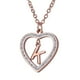 thumbnail image 2 of Collar de Mujer Corazón con Inciales LuckyLy, Modelo Adina rosa UNITALLA, 2 of 7