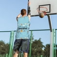 thumbnail image 5 of Pofeuu Let's Go on an Adventure Print Basketball Jersey, Shirts for Men Youth Basketball Jersey Crew Neck-Medium, 5 of 6