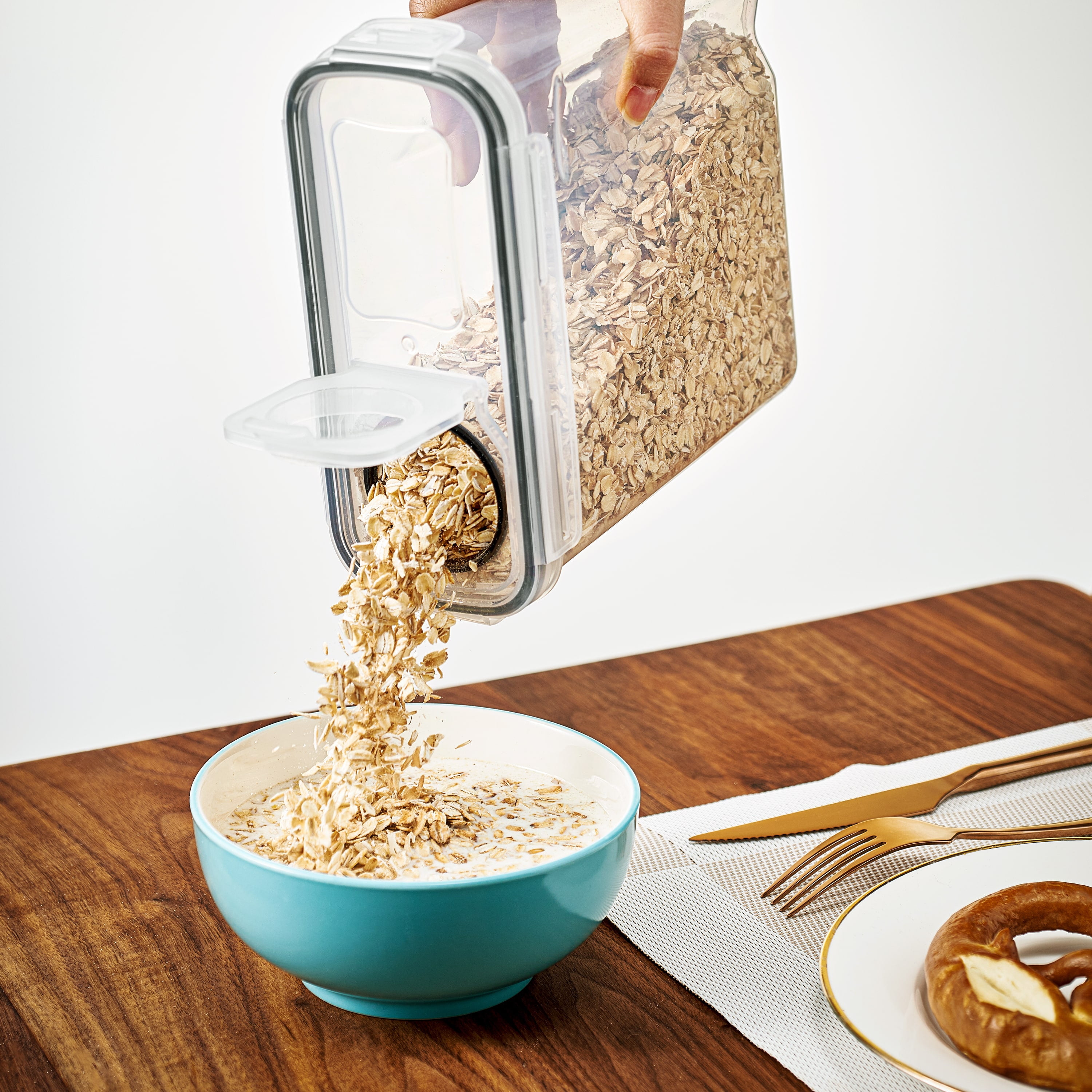 Sorbus 4 Pack Airtight Food Storage Dispenser Set for Beans, Pasta, Cereals, and More, (2L/8.4 Cups)