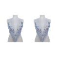 thumbnail image 2 of maskred Sturdy And Durable Lace Applique With 3D Beads And Rhinestones With Materials Are Sturdy And Durable Multiple Colors Light purple A 2Set, 2 of 6