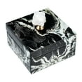 thumbnail image 6 of Sagebrook Home Elegant Black Glass 6x5" Jewelry Box with Quartz Crystal Top - Luxurious MDF and Stone Accents for Home Decor, 6 of 9