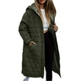 thumbnail image 2 of Pounoo Winter Coats for Women Fall Zip Up Quilted Jacket Trendy Hooded Puffer Windproof Warm Jackets Lightweight Outwear with Pocket Gift, 2 of 6