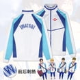 thumbnail image 4 of ¡Anime gratis! Disfraz de cosplay de Haruka Nanase del club de natación Iwatobi, peluca, chaqueta, sudadera con cremallera y capucha de Makoto Tachibana Hazuki Nagisa Rei para hombre, 4 of 5