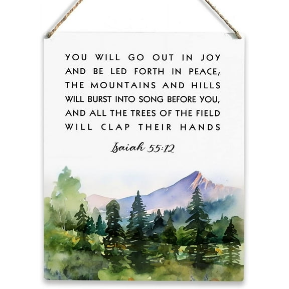 8x10 Inch Christian Inspirational Quotes Wall Art Motivation Rustic Religious Decor Wall Hanging Wooden Sign Positive Affirmations Bible Verse Farmhouse Wood Plaque For Home Office Garden Pub Decor